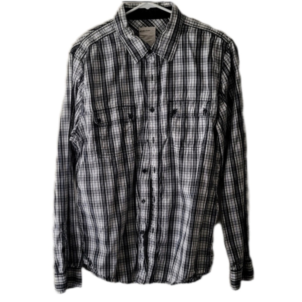Life after Denim Gray Check Shirt Small
